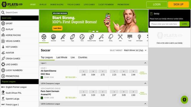 Playabets casino screenshot